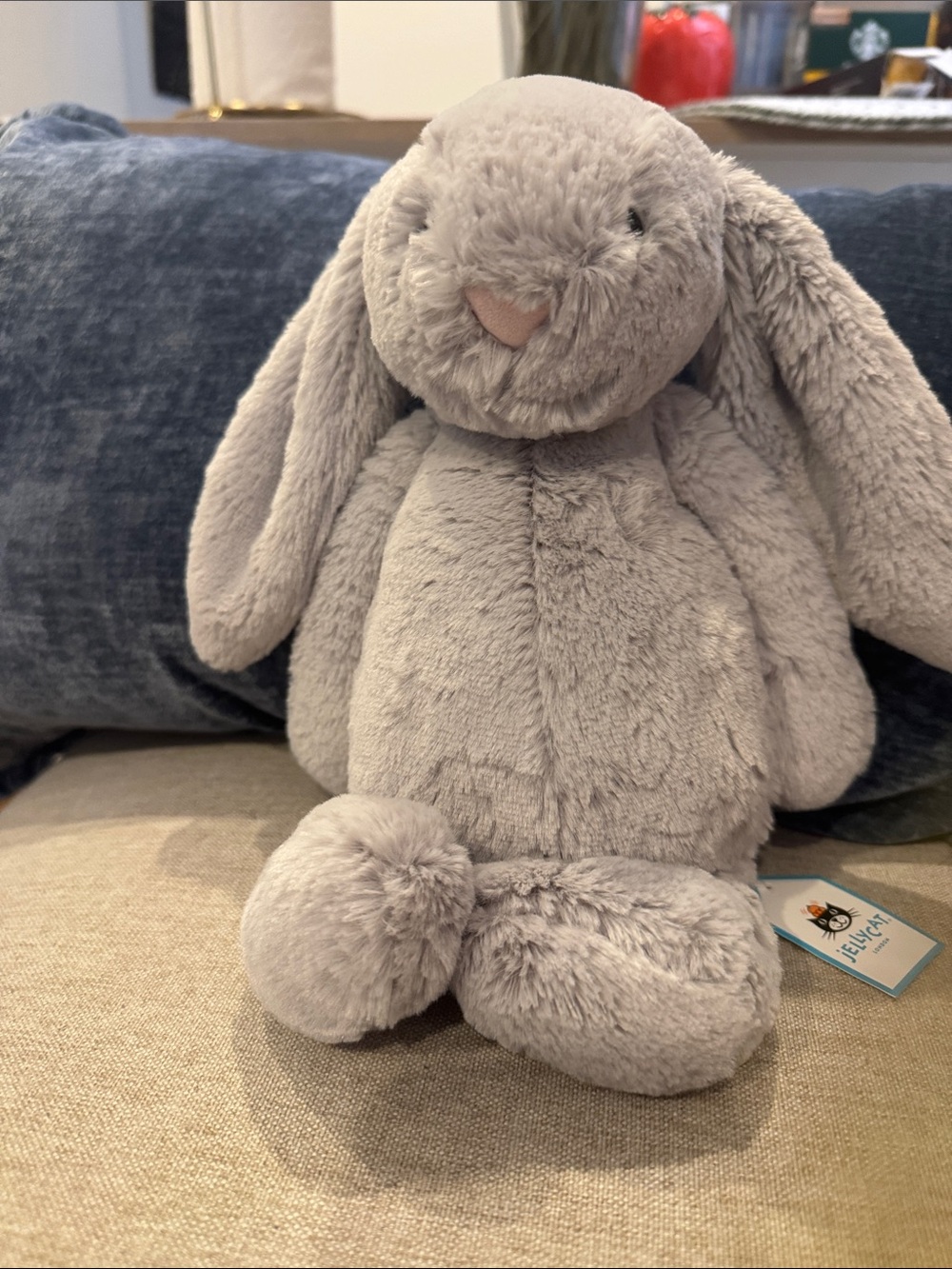Plush Gray Bunny Rabbit Stuffed Animal